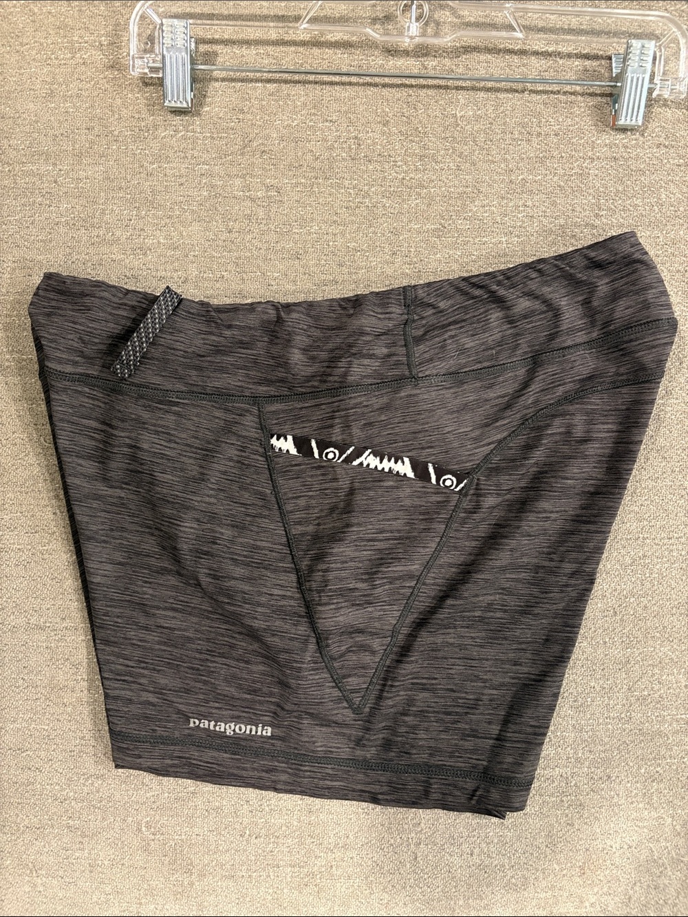Patagonia Women's Black Heather Athletic Shorts - Picture 5 of 8